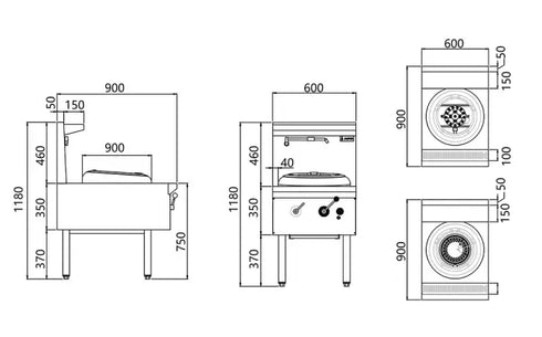 Jasper Single Wok Range (Duckbill Burner) JA-1DB